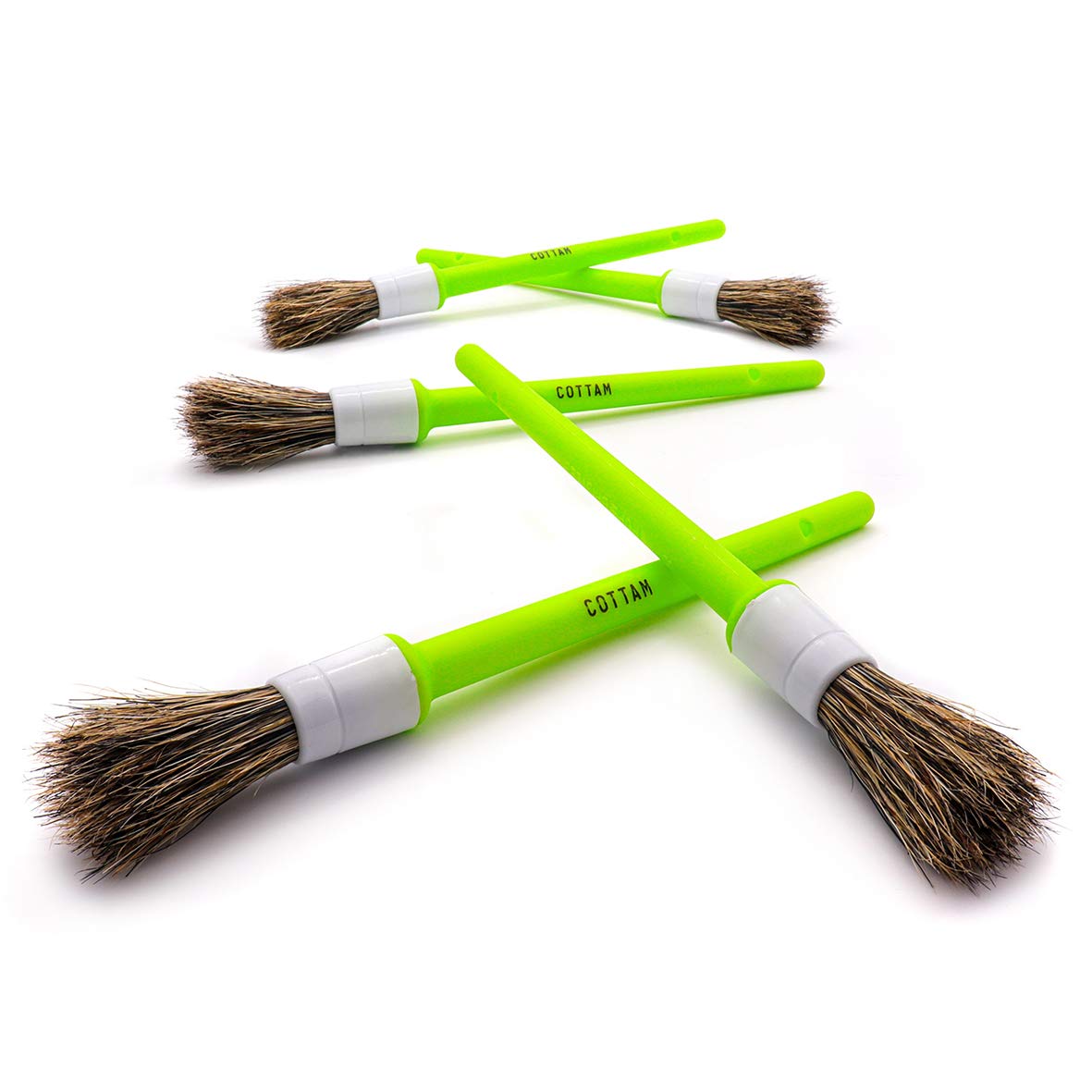 COTTAM Valet Detailing Brushes (0.5" Brush Set) - For Cleaning and Maintenance of Cars, Vans, Motorbikes and Bicycles