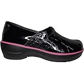 Smitten Women's Lightweight Leather Nursing Clog Medical Scrubs Accessory, Black, 35