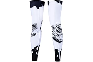 Cycling Leg Warmers Biking Leg Sleeves Bike Knee Warmers Men Women White Size M