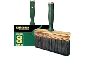 KINGORIGIN 8 Inch Professional Paint Brush with Extendable Handle - Thick Synthetic Bristles for Walls, Ceilings, Fences, Quick Coverage, Durable for Latex & Oil-Based Paints