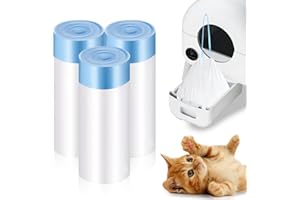 ZEACOTIO 60 Count Drawstring Cat Litter Box Liners, 26" x 12"