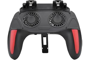 AKLOSIPY Mobile Phone Game Controller with Ergonomic Grip and Dual Cooling Fans for Pro Gaming on 4.7-6.5 Inch Phones