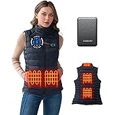 CANBORY Heated Vest Women with Battery Pack Included, 5IN1 Controller Warming Slim Fit Electric Heating Jacket Vests