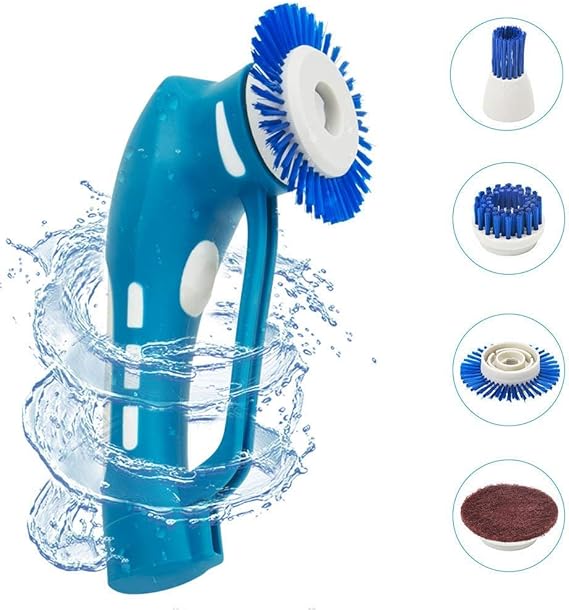 Brosse de Nettoyage Électrique Sans Fil 3 Vitesses avec Écran et 3 Têtes Interchangeables, Pour Salle