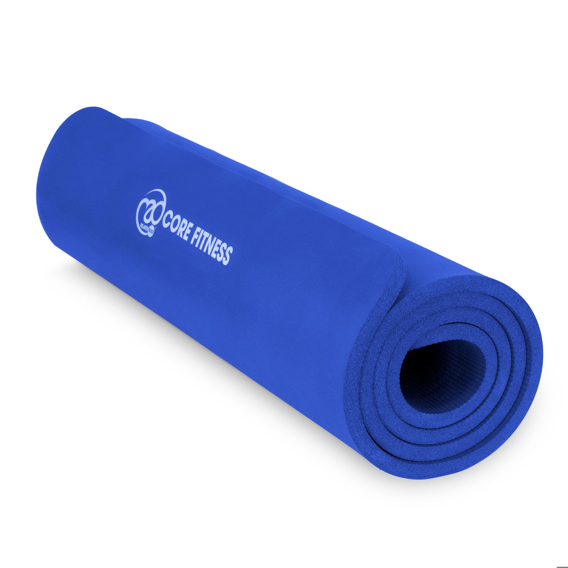 Fitness-Mad Core Fitness Mat | Lightweight & Comfortable NBR Exercise & Pilates Mat | Non-Absorbent Easy to Clean | 10 / 15mm Thick with Optional Eyelets to Wall Hang
