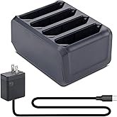 4 Slot Charging Cradle kit for Zebra TC77 TC70 TC75 TC72 Battery SAC-TC7X-4BTYC1 Barcode Scanners BT-000318 TC70X TC75X TC700H TC700K TC720L TC75BH TC75EK TC75AH Charger Station with Type-C Cable