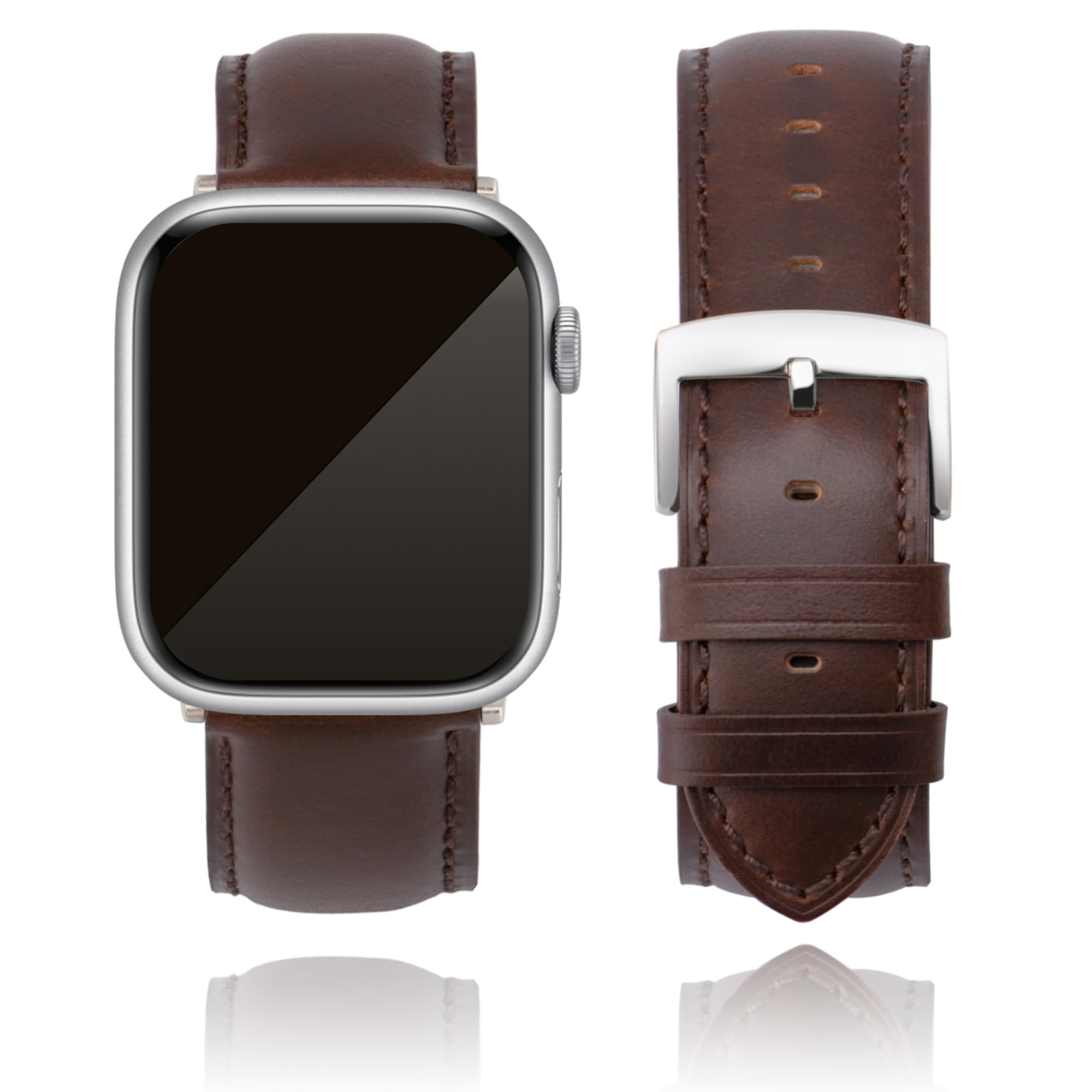 CORROPELLE Leather Watch Straps Compatible with Apple Watch 42mm 41mm 40mm 38mm for Men Women, Top Grain Genuine Leather Straps Replacement Band for iWatch Series 11 10 9 8 7 6 5 4 3 2 1 SE3 SE2 SE