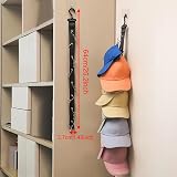 KASESSS 2 Pack Hat Storage Rack 16 Clips Organizer Hanging Baseball Cap Holder view 6