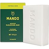 Mando Acidified Cleansing Bar - 24-Hour Odor Control - Removes Odor Better than Soap - Moisturizing Formula - SLS Free, Paraben Free - Safe For Sensitive Skin - Mt Fuji