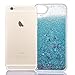iPhone 6 Plus Case,Crazy Panda® 3D Creative Liquid Glitter Design iPhone 6 Plus Liquid Quicksand Bling Adorable flowing Floating Moving Shine Glitter Case iPhone 6 Plus/6S Plus - Blue Stars