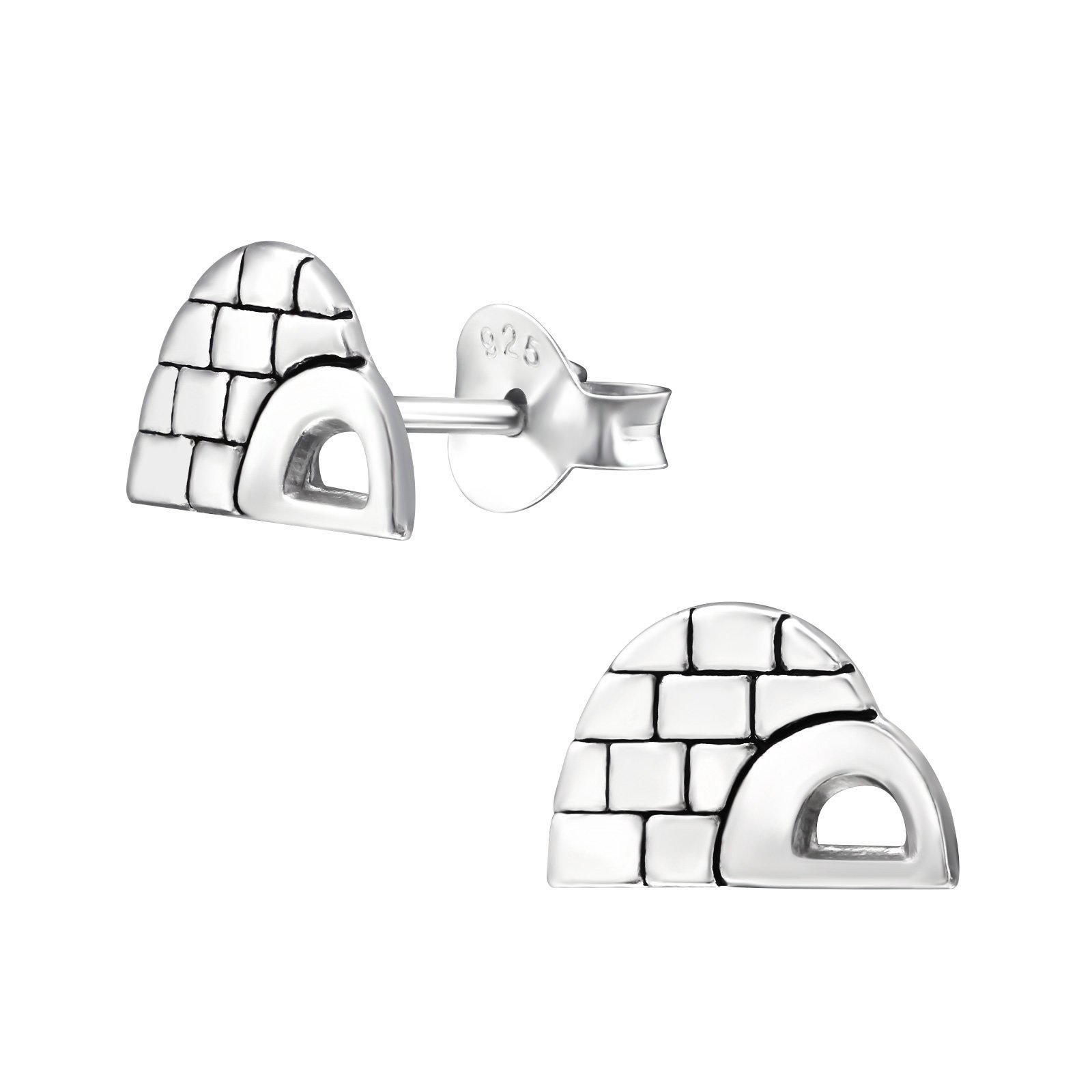 925 Sterling Silver Women Igloo Stud Earrings for Women & Girls – Gift-Ready Jewellery by The Rose & Silver Company