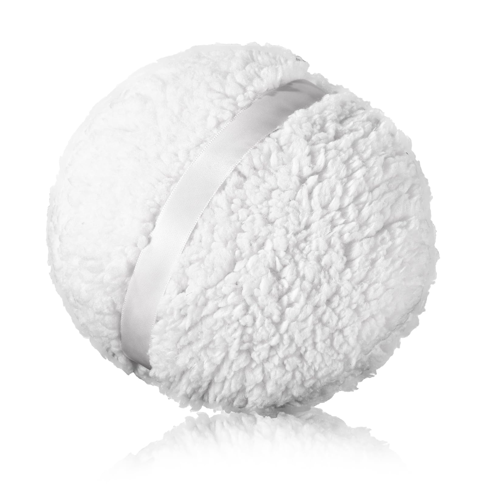 Large Plush Body Powder Puff, Soft Washable Reusable Face Body pressed Powder Puff setting Dusting Powder Puff Loose Powder Puffs for Face Body Makeup Tool (White)