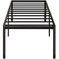 Yicensen 24 Inch High Twin Bed Frames with Rounded Corner Legs, Heavy Duty Metal Twin Size Platform Bed Frame No Box Spring Needed, Easy Assembly, Noise Free, Black