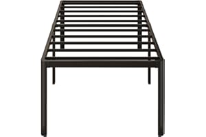 Yicensen 24 Inch High Twin XL Bed Frames with Rounded Corner Legs, Heavy Duty XL Twin Metal Platform Bed Frame No Box Spring Needed, Easy Assembly, Noise Free, Black