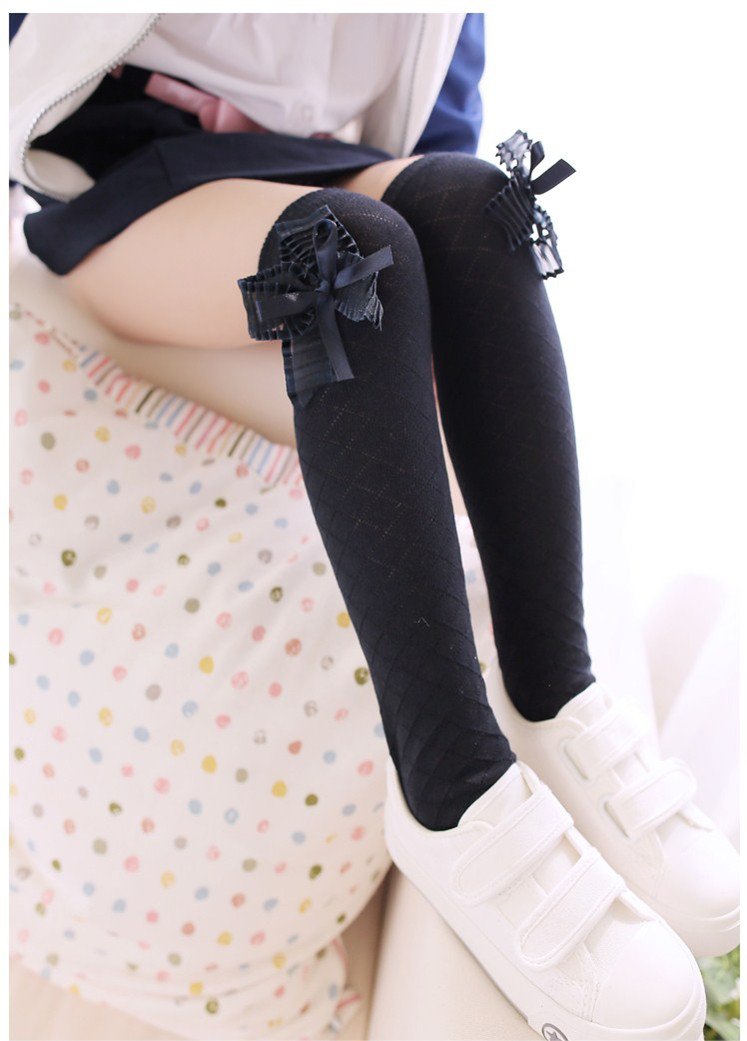 Toptim 4 Pairs Girl's Knee High Socks Over Calf Kids Overknee Stockings 2-8T