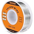 TOWOT Tin Lead Rosin Core Solder Wire for Electrical Soldering, Content 1.8% Solder Flux Sn60-Pb40 (1.2mm, 50g)