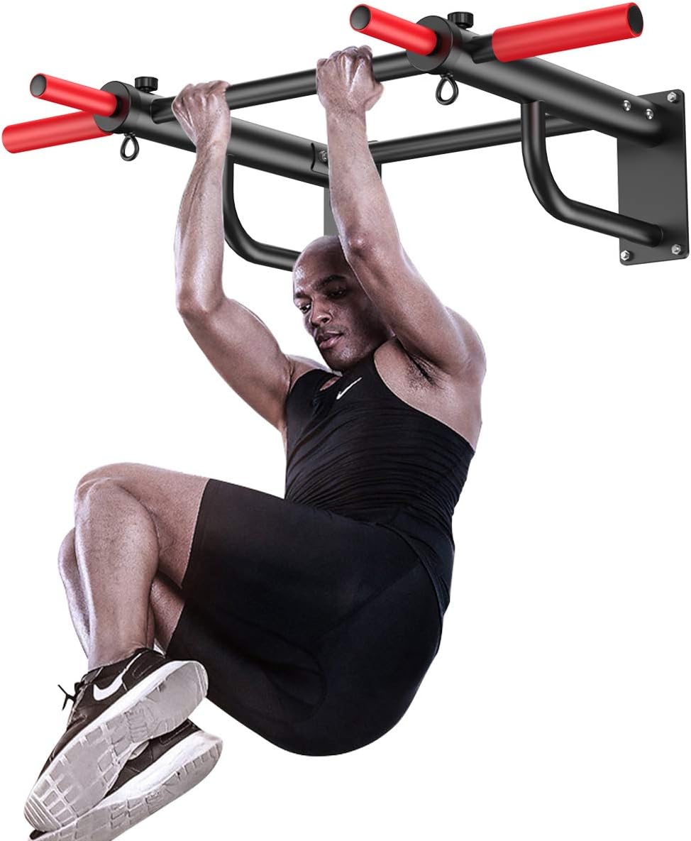 KFK Pull Up Bar Wall Mounted Strength Training Pull-Up Bars Exercise Bar Fitness Equipment : Sports & Outdoors