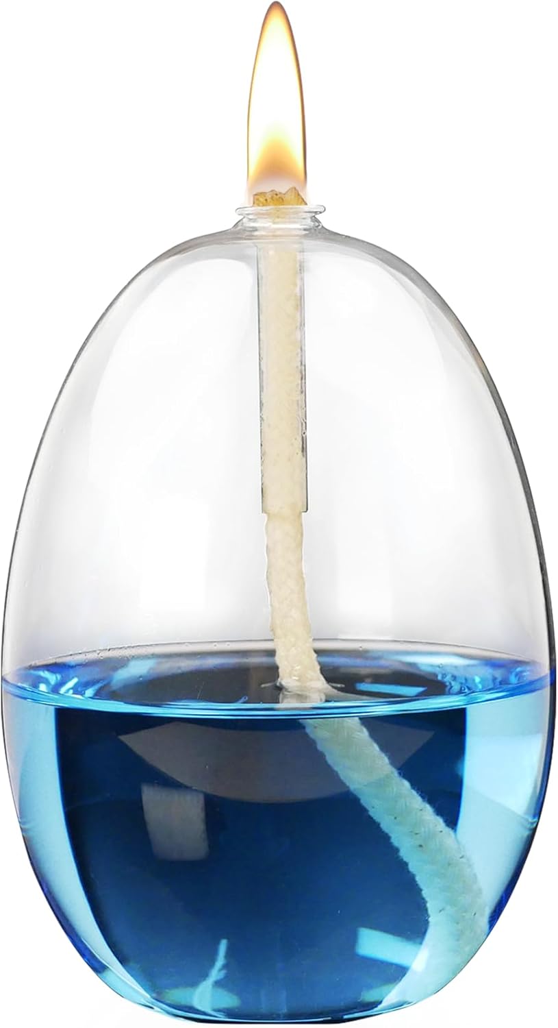 Oil Lamps & Accessories - GXFCCYXT Refillable Liquid Petite Oil Lamps for Indoor Use - Sturdy Borosillicate Glass Liquid Oil Candle