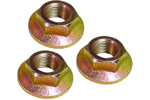 Tuckaner 712-0417a Spindle Blade Hex Flange Nut 5/8-18 for MTD Cub Cadet 712-0417 912-0417 712-0417A 112-0330 912-0417A 285-104（3 Pack）, golden