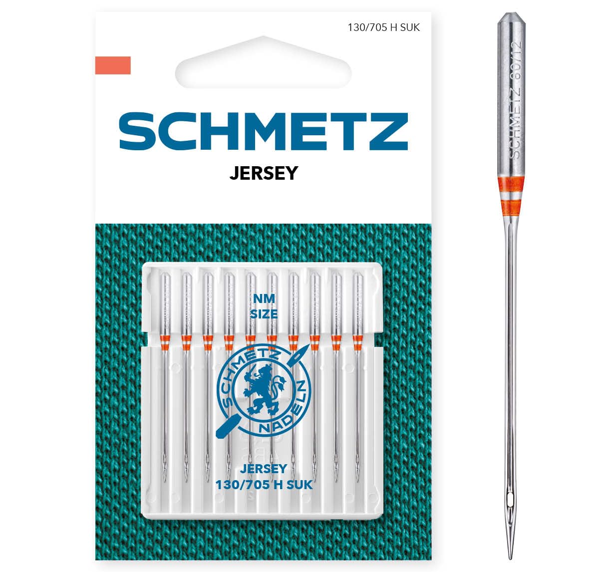 SCHMETZ | 10 Sewing Machine Needles | Jersey | 130/705 H SUK | Size 80/12