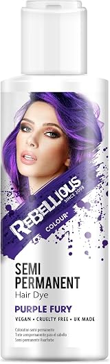PaintGlow Rebellious Purple Fury Vegan Semi Permanent Hair Dye 100ml view 1