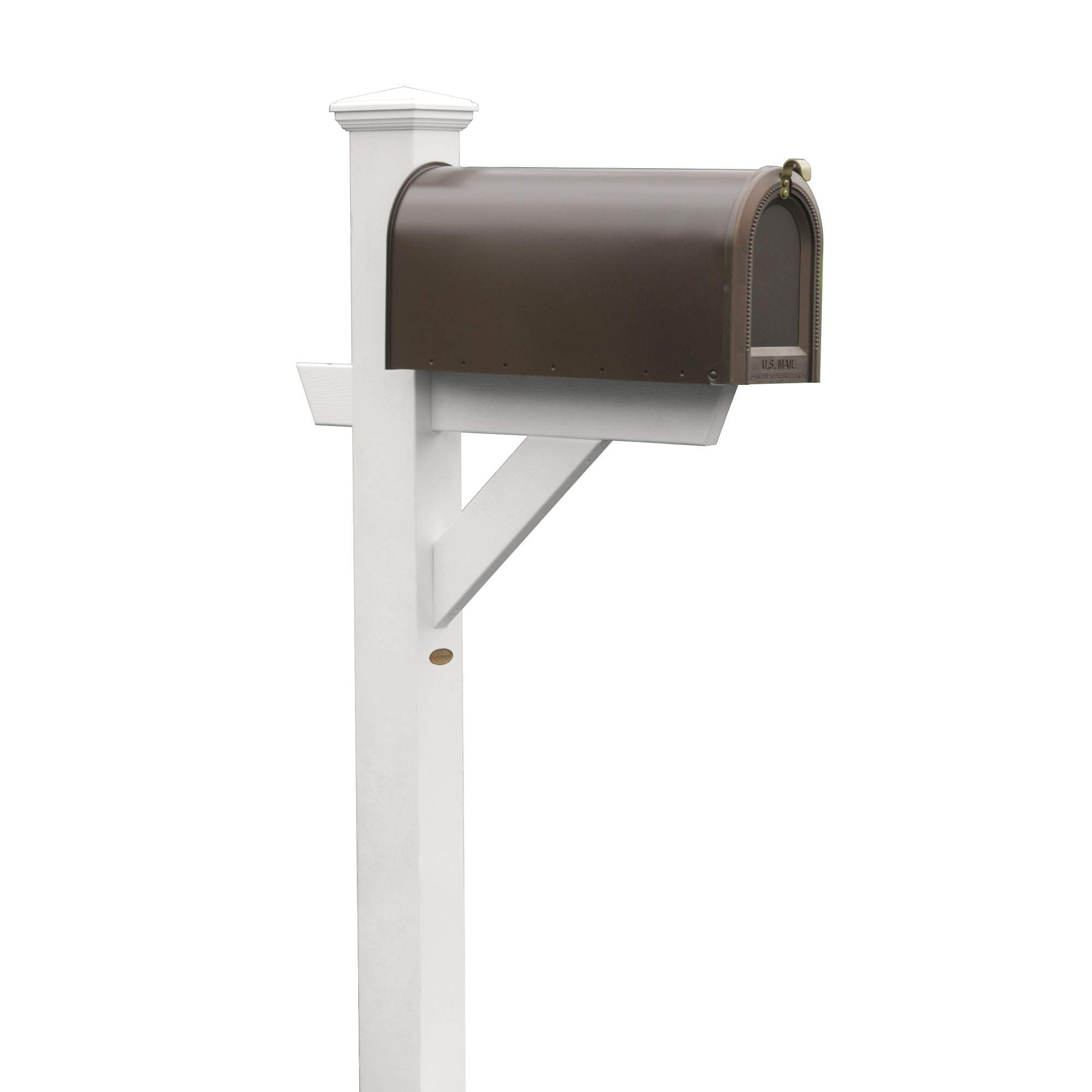 Highwood AD-MLBX1-WHE Hazelton Mailbox Post, White