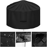 OKPOW Fire Pit Cover 75cm Waterproof Heavy Duty Round Black 600D view 5