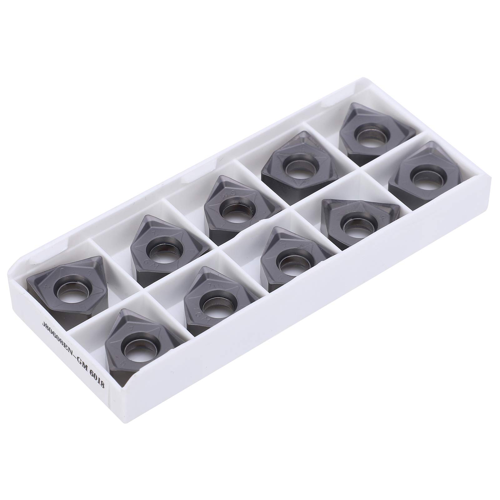 Lathe Tools 10Pcs CNC Lathe Solid Carbide Turning Insert Blade for Lathe Turning Tool Holder and The Finishing of Steel, Turning Inserts