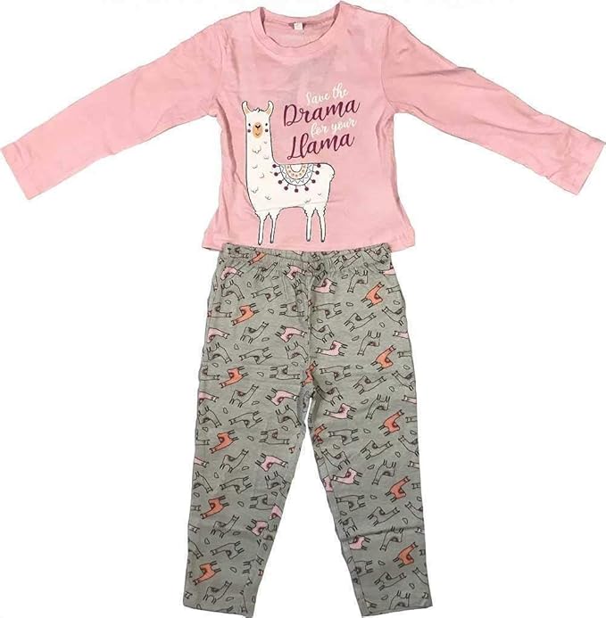 Girls Drama Llama Girls Long Pyjamas Pink Pj 9 16 Years Girls Clothing Clothing Cate Org