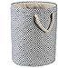 DII Woven Paper Storage Bin, Geo Diamond, Nautical Blue, Large Round