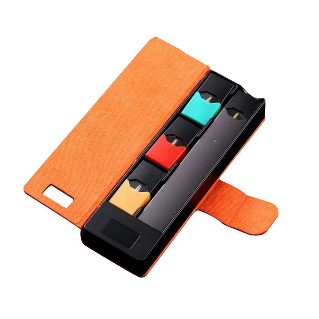 For JUUL Devices-Diadia Portable Charger Charging Case Pods Holder W LCD Charging Indicator For JUUL Devices (Orange)