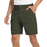 Flewolch Men's Hiking Shorts Quick Dry Outdoor Travel Cargo Shorts with Multi Pocket