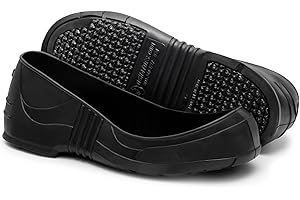 Oshatoes Slip-Resistant Overshoes. Black. Unisex. 1 Pair (Left/Right). PVC Construction. Large, US Shoe Size : Men 10-11, Women 12-13