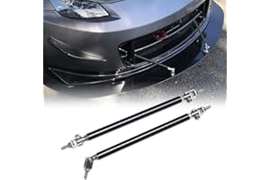 YHoptional Universal Adjustable 8"-11" Splitter Rods Black Front Bumper Lip Support Rods Front Splitter Strut Rods for Most Cars (Gloss Black)