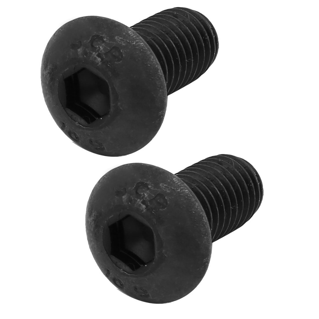 Sourcingmap 2pcs M10x20mm 10.9 Grade Button Head Hex Socket Left Hand Thread Screw Bolt