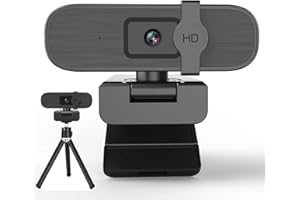 Nolansend 4K Webcam for PC, with Privacy Cover, White Balance, Webcam with Microphone, Plug & Play, 4K Web Camera for Laptop/