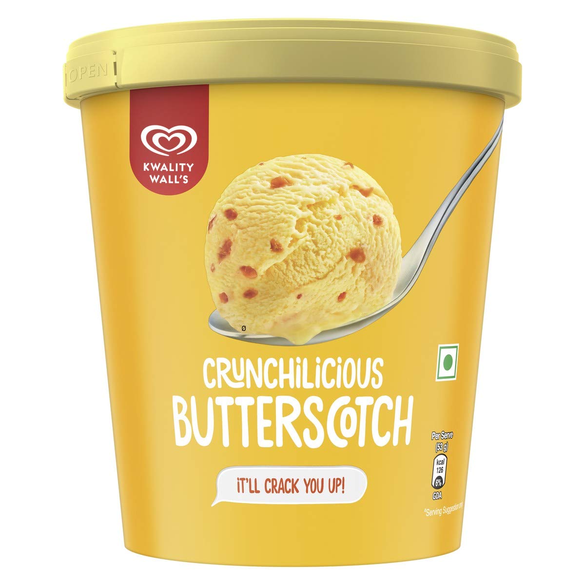 Kwality Walls Crunchy Butterscotch Tub, 700 ml Amazon.in Grocery