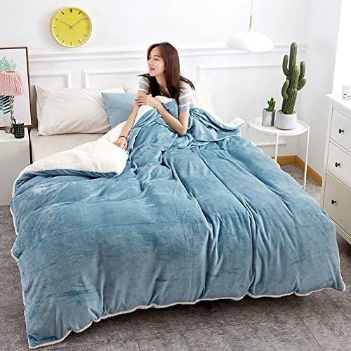 Duvet cover Quilt cover Quilt sets Thickened double layer quilt cover Warm coral velvet quilt cover Quilt cover Quilt cover Single quilt cover-H 200x230cm(79x91inch)