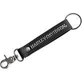 Harley-Davidson Willie G Skull Logo H-D Text Vinyl Strap Key Chain - Black