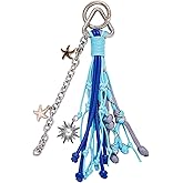 Outman Hand-woven Tassel Keychains Bag Charms for Handbags Tote Bags Backpacks Purse Accessories with Sun Star
