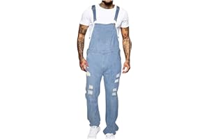 Mens Cargo Jumpsuit Coveralls Pants Catsuit for Man Faux Denim Overall Cowgirl Summer Fall Jumpsuit 2024
