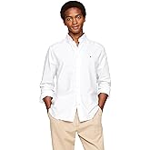 Tommy Hilfiger Mens Long Sleeve Oxford Shirts in Regular Fit, Men's Button Down Shirts, Also Available in Big and Tall