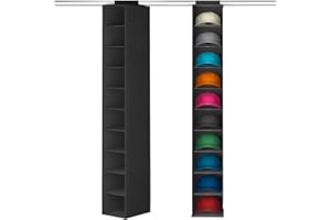 Lifewit 10 Compartments Hat Organizer for Baseball Caps, 1 Pack Hat Rack Hanging Storage organizer, Non-Woven Fabric Display 