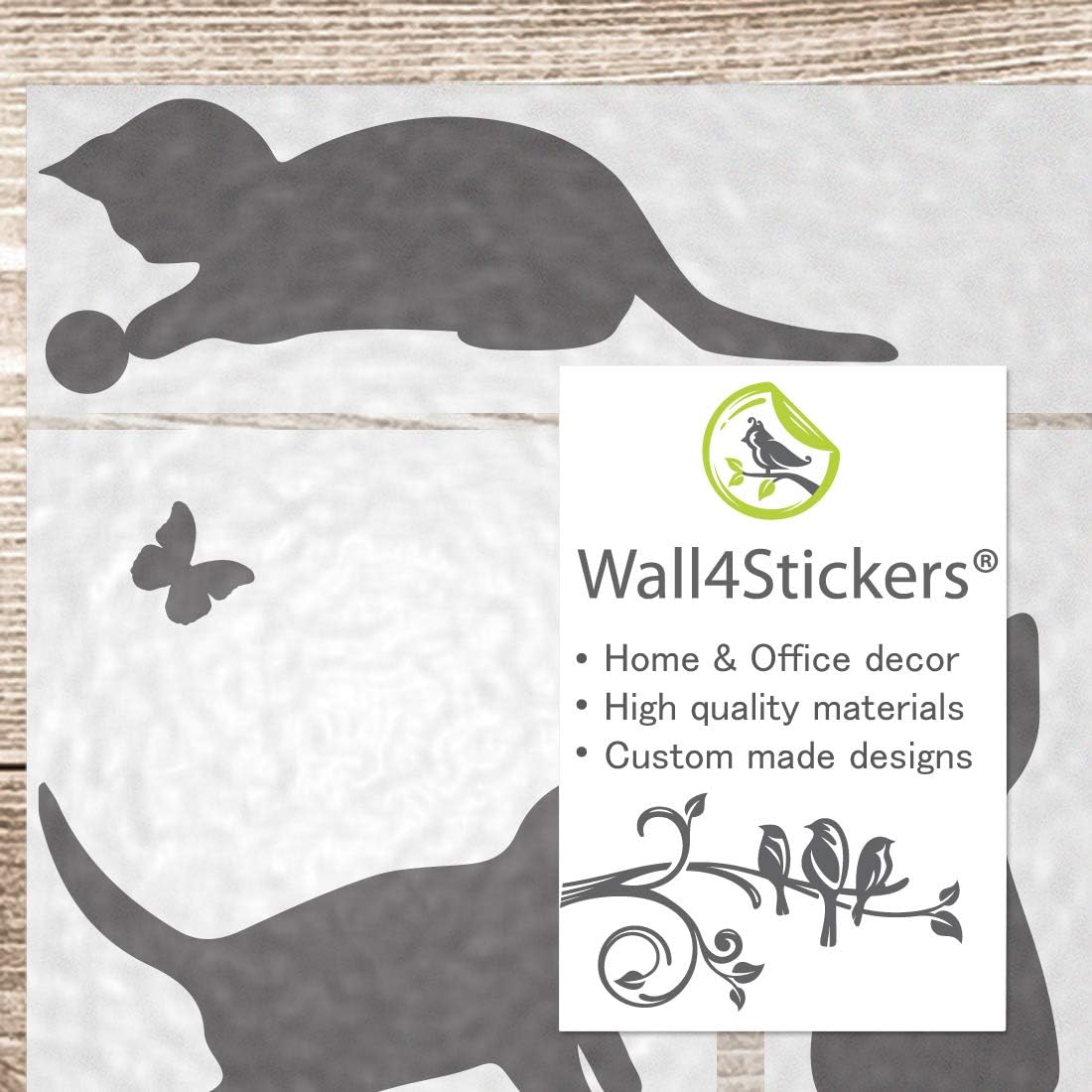 Cats Playing Catching Butterflies Home Vinyl Wall Sticker Decor Decal Mural Kitchen Pets Wallpaper Decoration Kids Room Living Room Wall Art Interior Design - Image 5