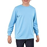 Haloumoning Boys Long Sleeve Shirts Kids Crewneck T Shirts Casual Tops Basic Tees 5-14 Years