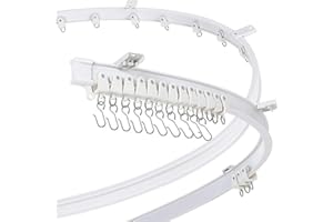 FS KEEWO Flexible Curtain Track Ceiling Mounted 13.1FT/4M Bendable Ceiling Track for Curtain Rails Room Divider RV Windows Ea