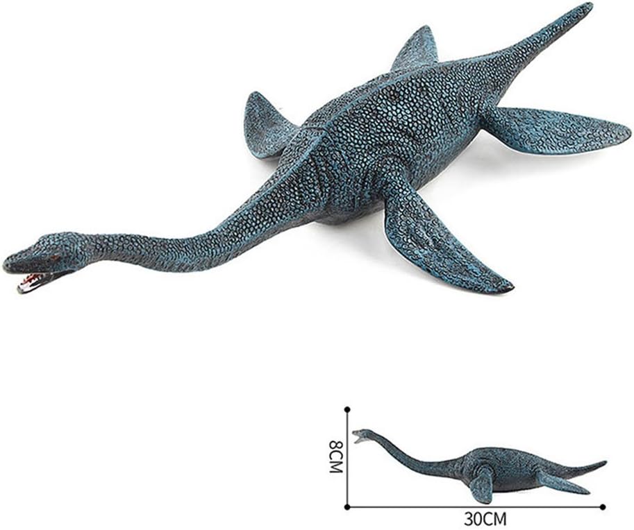 Amazemarket 9 Styles Exquisite Jurassic Simulation Dinosaurs Figures Realistic Assorted Toys Jumbo Ornaments Models Collection Boys Girls Play Gift Educational (Plesiosaur)