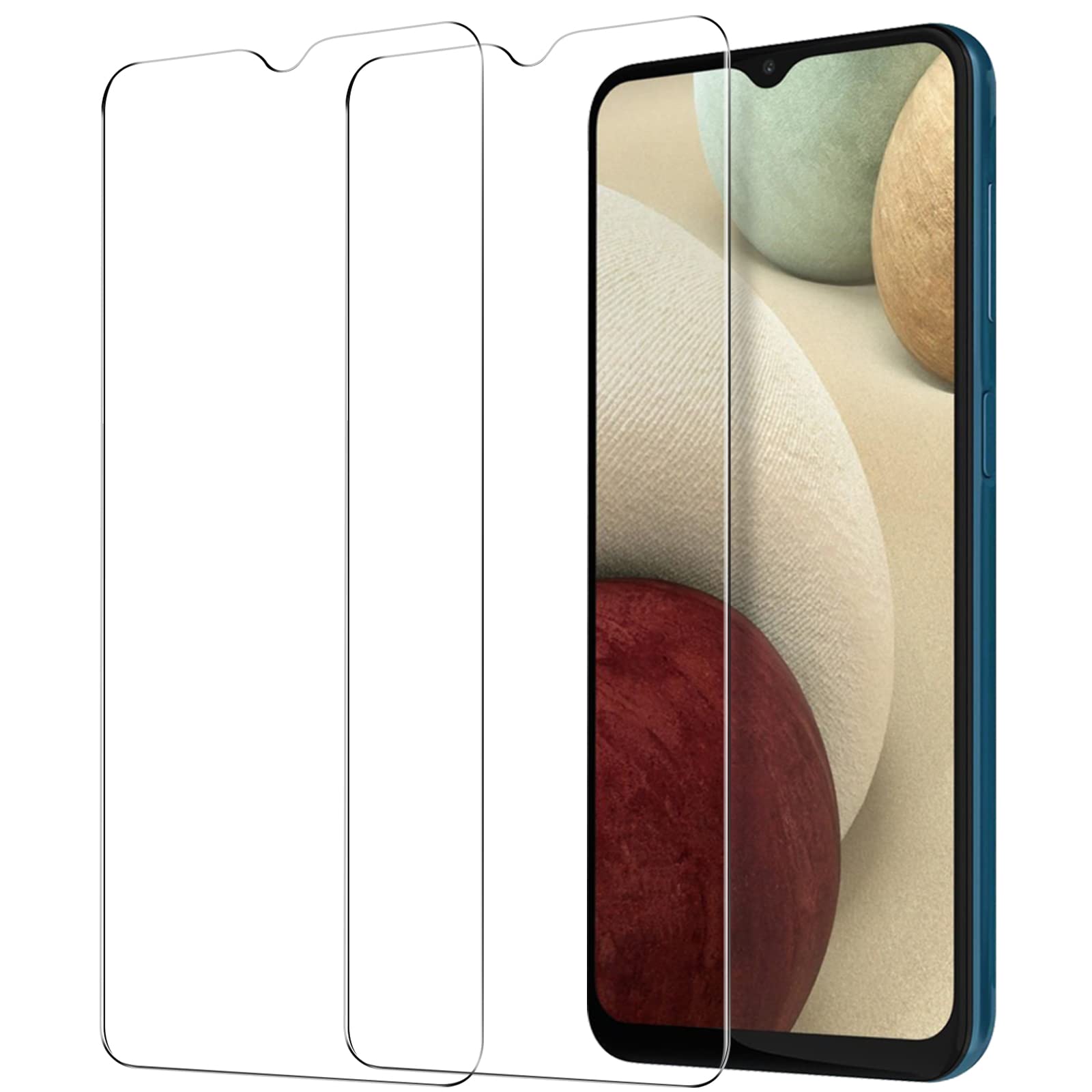 YWXTW Screen Protector for Samsung Galaxy A12/A13/A32 5G/A03S/A02S, 9H Tempered Glass Screen Protector Compatible with Galaxy A12/A13/A32 5G/A03S/A02S, 2-Pack (Transparent)