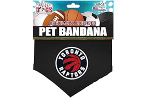 All Star Dogs Toronto Raptors Dog Bandana, Black - Large