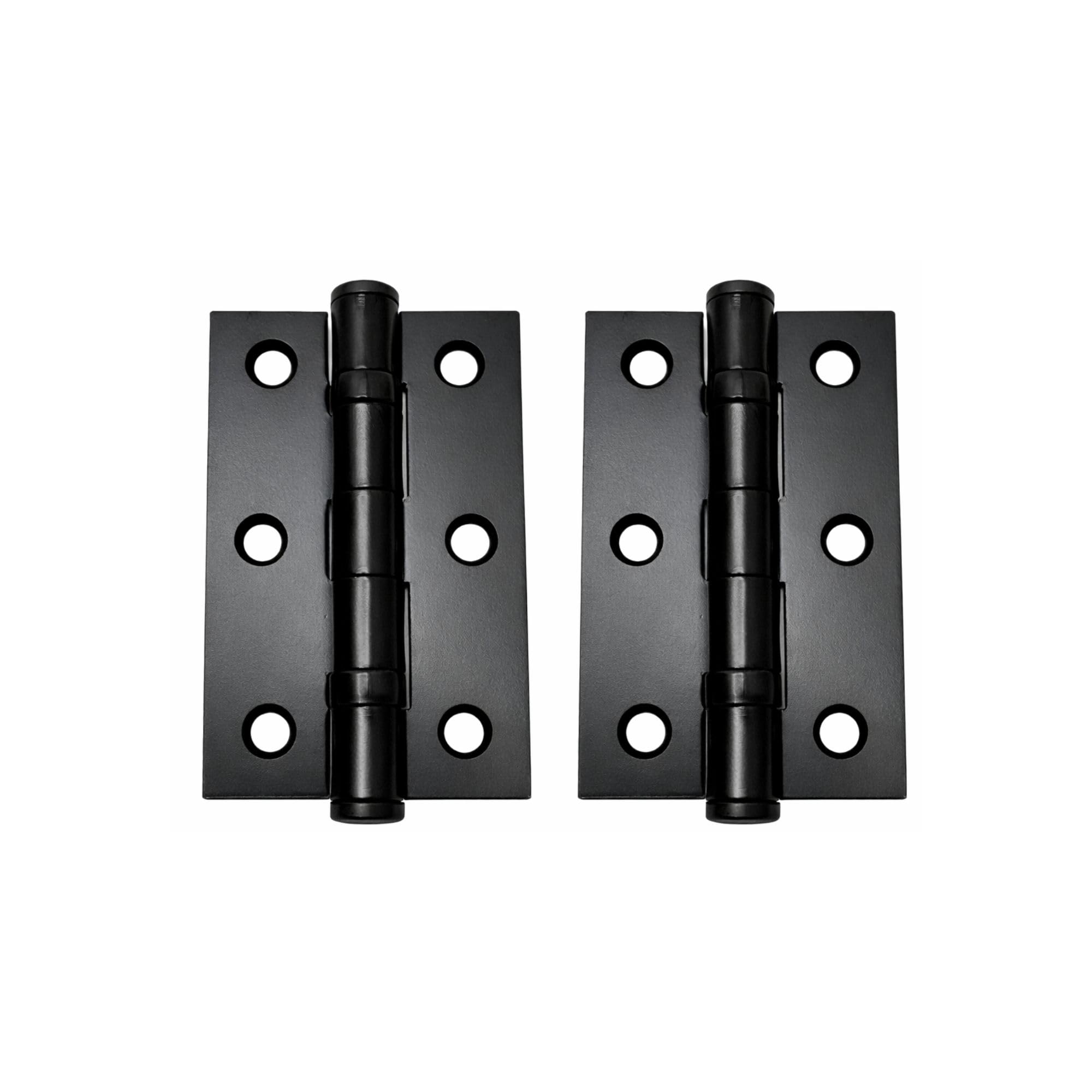 UAP 3 Inch Ball Bearing Butt Door Hinges for Internal Doors 75mm x 50mm Mild Steel Square Corner Internal 2 Pack Black